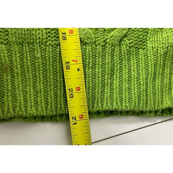 Ann Taylor Loft Green Wool Blend Cable Knit Sweater Size Medium - Picture 6 of 7